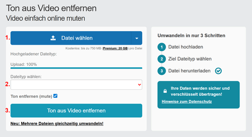 Wie kann ich den Ton aus einem Video entfernen?
